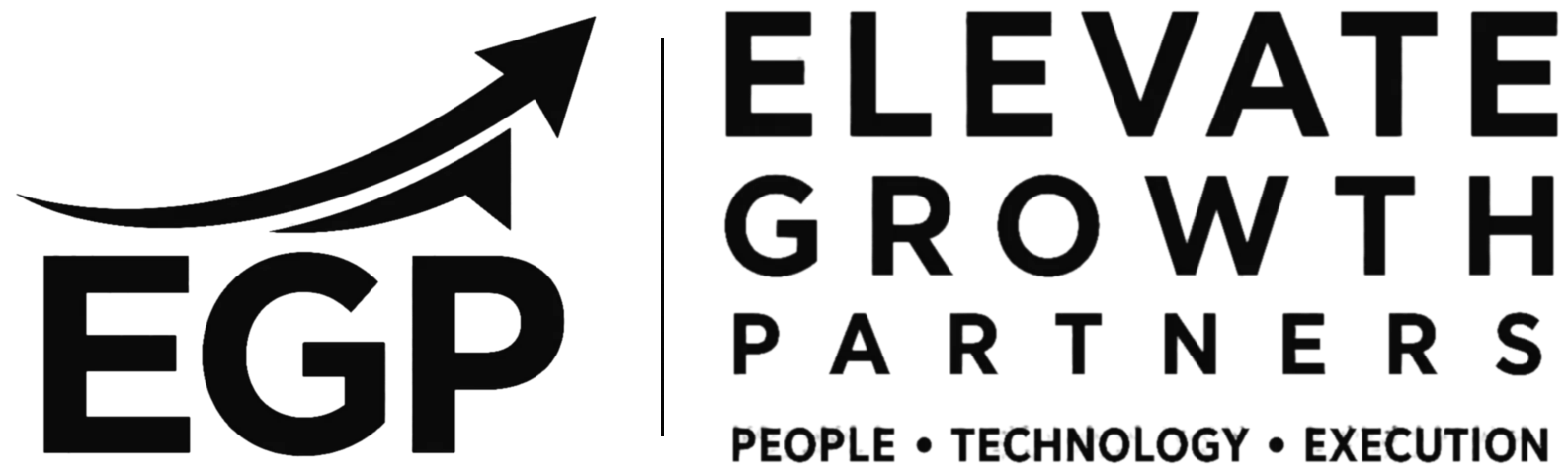 Elevate Growth Partners logo, black horizontal header lockup